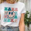 Leopard Mama Retro Smiley New Mom Shirt