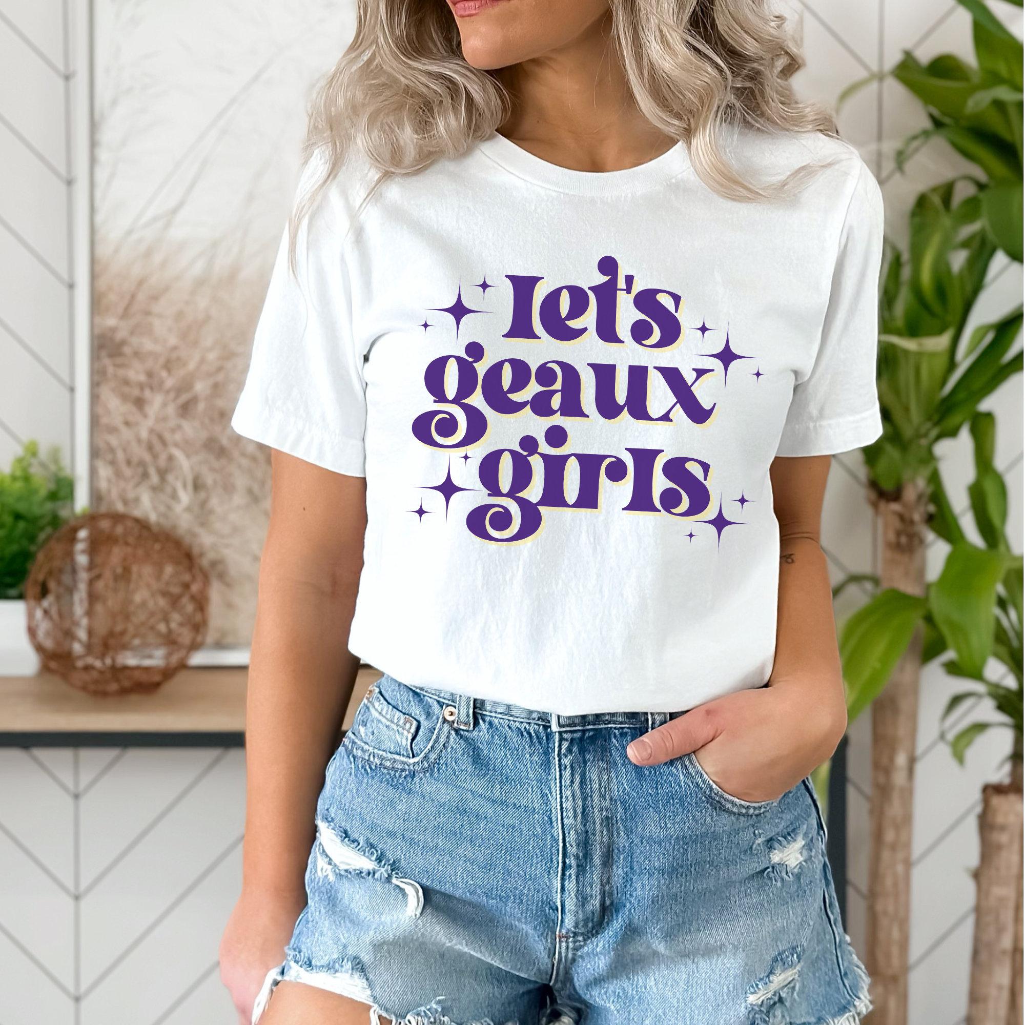 Let's Geaux Girls Aesthetic LSU Gameday T Shirt Let's Geaux Girls Aesthetic LSU Gameday T Shirt