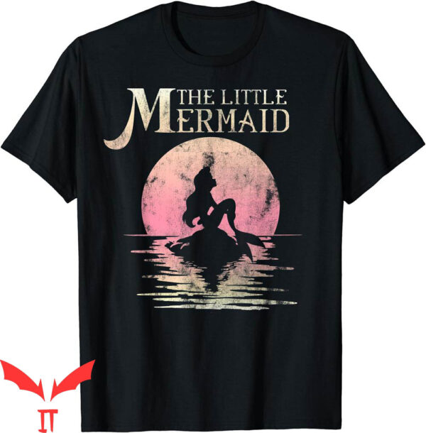 Little Mermaid T-Shirt Disney Ariel Rock Moon Silhouette