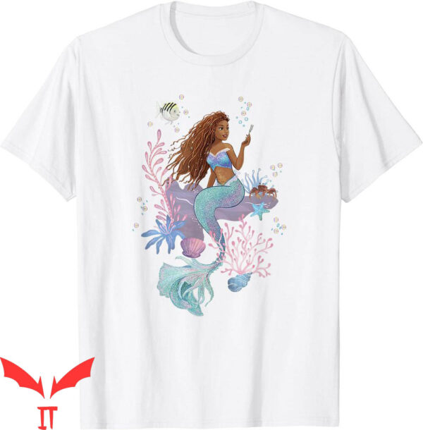 Little Mermaid T-Shirt Disney Ariel Sebastian And Flounder