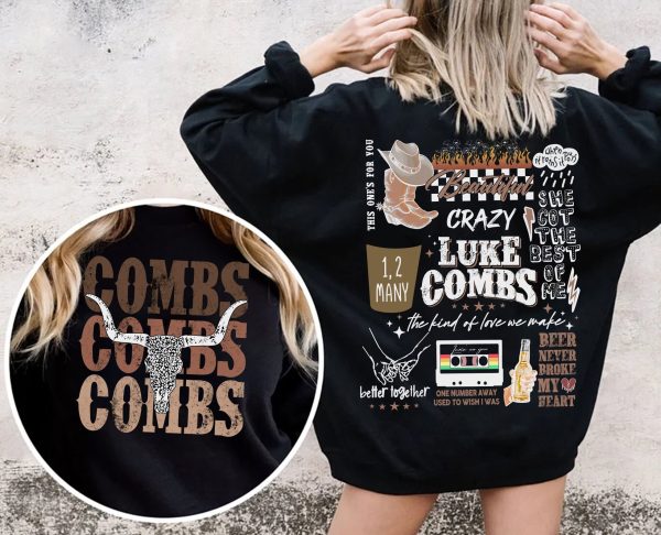 Luke Combs Crazy Bullhead Music Concert Sweatshirt T-Shirt
