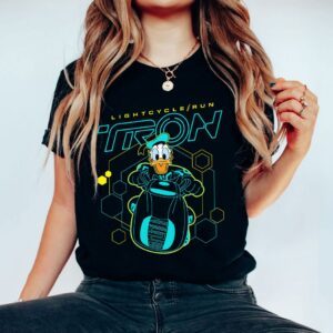 Magic Kingdom Disney Mickey Donald Goofy Tron Lightcylce Run Shirt