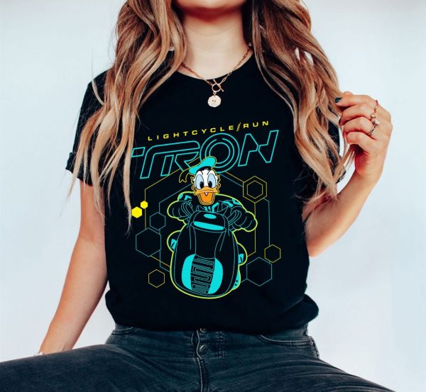 Magic Kingdom Disney Mickey Donald Goofy Tron Lightcylce Run Shirt