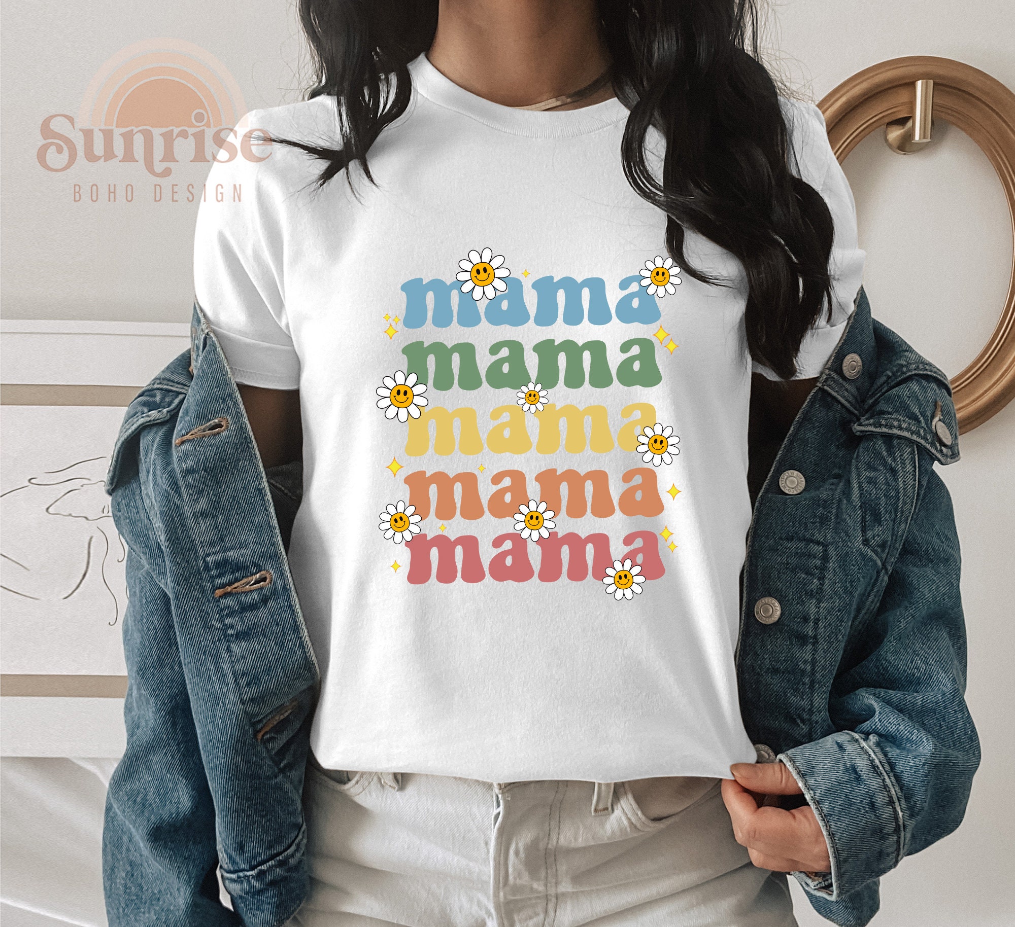 Mama Floral Mom Mother's Day T Shirt Mama Floral Mom Mother's Day T Shirt