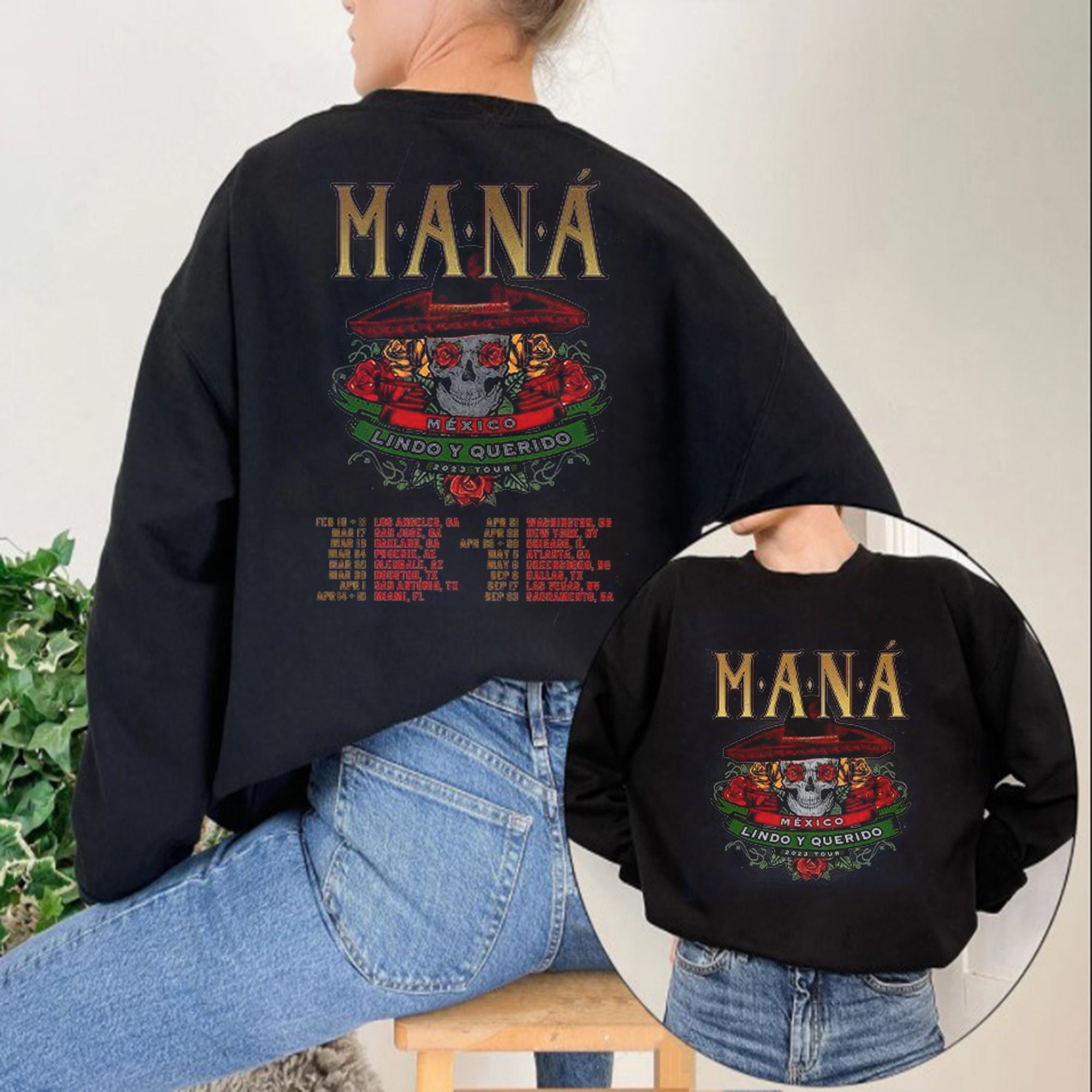 Mana Mexico Lindo Y Querido US Tour 2023 Pop Rock Band Fan Shirt Mana Mexico Lindo Y Querido US Tour 2023 Pop Rock Band Fan Shirt