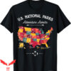Map On T-Shirt 62 National Parks US Vintage Camping Hiking