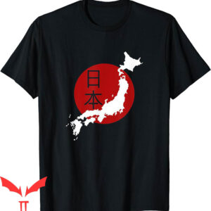 Map On T-Shirt Japan And Japanese Culture Lover Tee