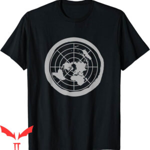 Map On T-Shirt Map Of Flat Earth Adventure Vintage