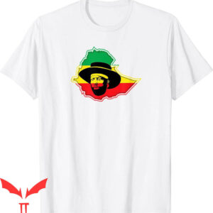 Map On T-Shirt Menelik II Face On Ethiopian Map Adventure