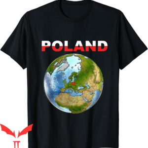 Map On T-Shirt Poland On The World Map Polonia DNA