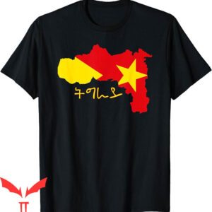Map On T-Shirt Tigray Region Inside Me Flag Adventure