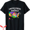 Map On T-Shirt United States Retro World Adventure