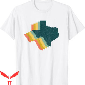Map On T-Shirt Vintage 80s Western State Native Texan Pride