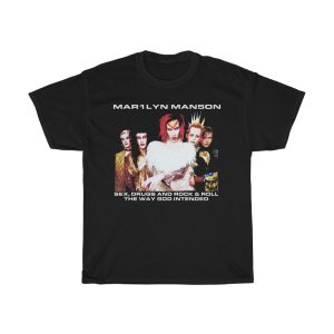 Marilyn Manson 1999 Sex Drugs and Rock &amp Roll Rock Is Dead Tour Shirt