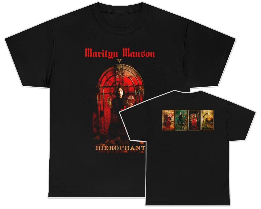 Marilyn Manson Holy Wood Era Tarot Card Shirt Marilyn Manson Holy Wood Era Tarot Card Shirt