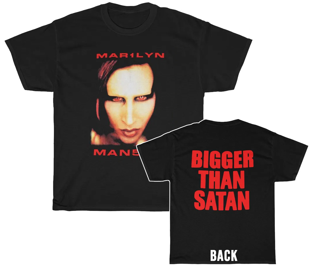 Marilyn Manson Mechanical Animals Era Bigger Than Satan Shirt Marilyn Manson Mechanical Animals Era Bigger Than Satan Shirt