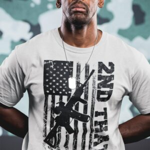 Mens Pro Gun 2nd That American Flag Patriotic AR-15 Shirt