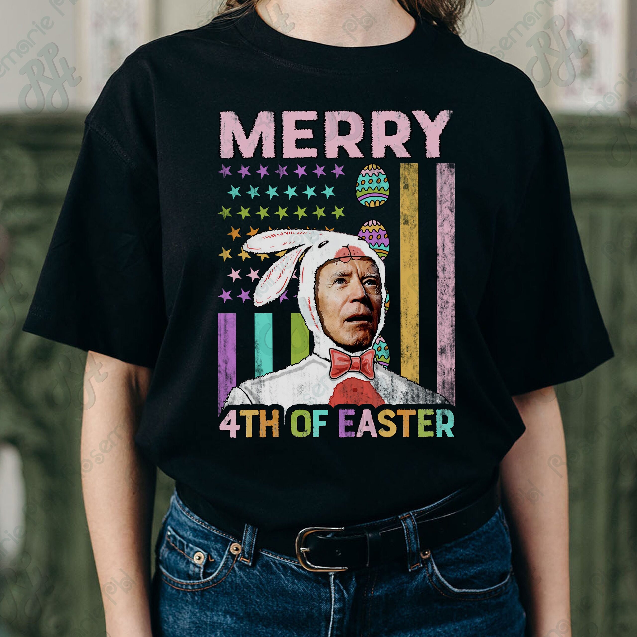 Merry 4th Of Easter Biden Bunny Shirt Merry 4th Of Easter Biden Bunny Shirt