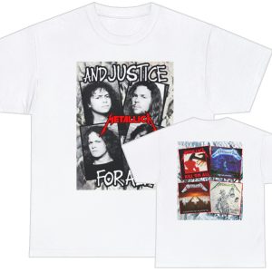Metallica And Justice For All Band Photos With Album Covers Shirt