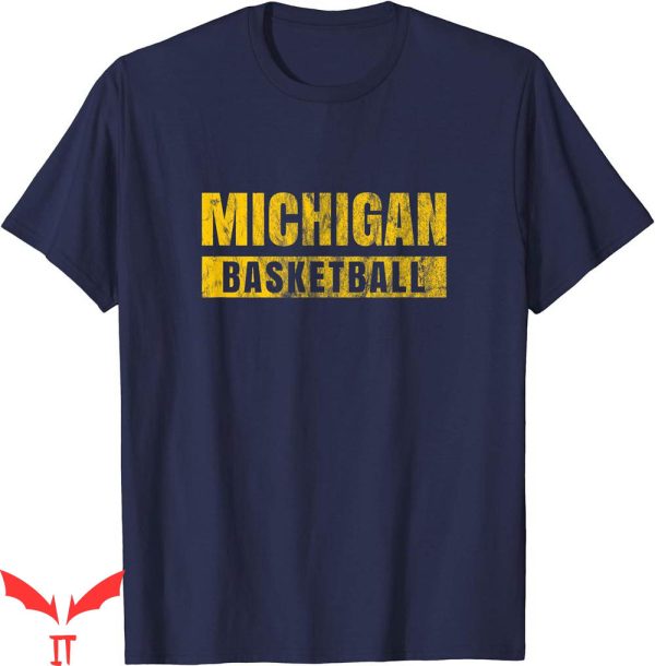 Michigan Vintage T-Shirt Basketball Distressed