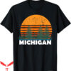Michigan Vintage T-Shirt Retro Sunset MI State Gift
