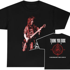 Mick Mars Signature With Logo and Quote On Back Shirt