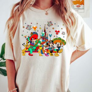 Mickey And Friends Balloon Castle Disney Cinco De Mayo Shirt