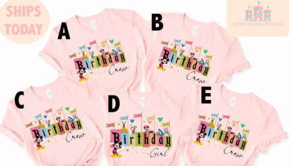 Mickey And Friends Disney Birthday Kids Shirt