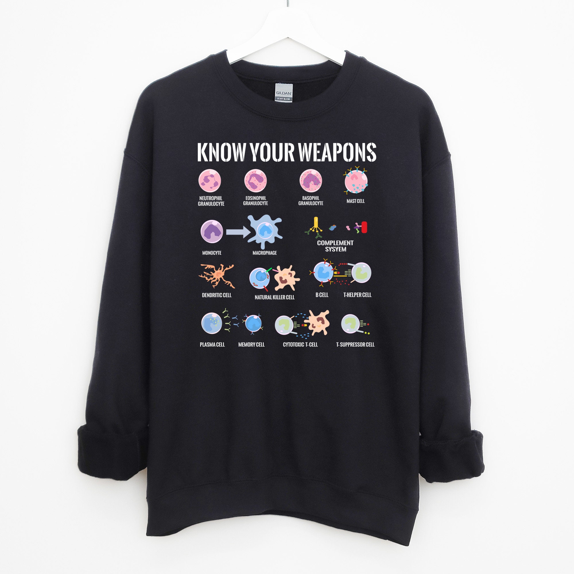 Microbiology Immune System Cells Sweatshirt Microbiology Immune System Cells Sweatshirt