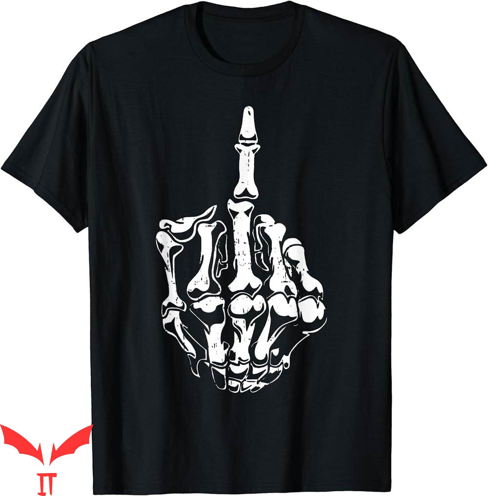 Middle Finger T-Shirt Fuck Off Halloween Skeleton Hand Middle Finger T-Shirt Fuck Off Halloween Skeleton Hand