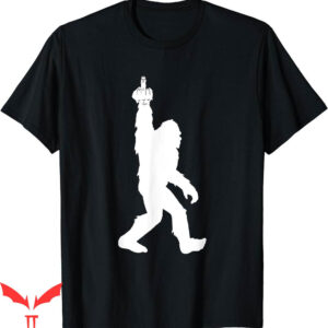 Middle Finger T-Shirt Funny Bigfoot For Squatch Believers