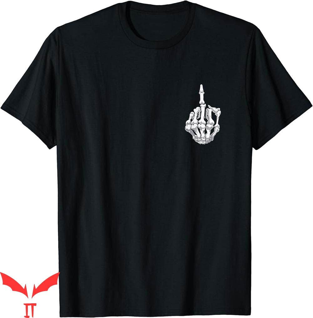 Middle Finger T-Shirt Funny Halloween Skeleton Hand Skull Middle Finger T-Shirt Funny Halloween Skeleton Hand Skull