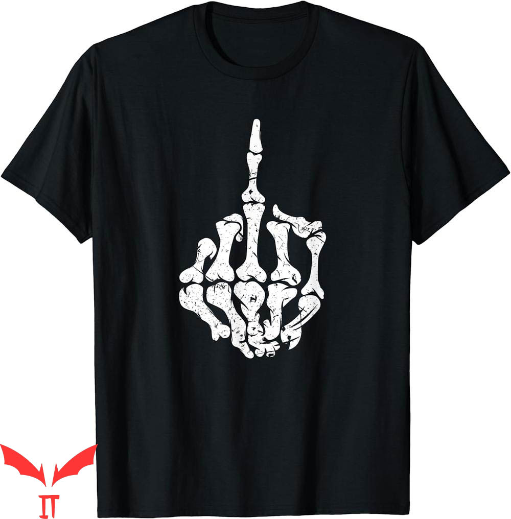 Middle Finger T-Shirt Offensive Biker Skull Middle Finger T-Shirt Offensive Biker Skull
