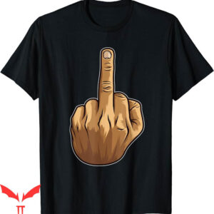 Middle Finger T-Shirt Offensive Gesture