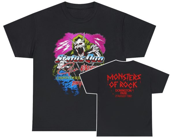 Monsters of Rock 1982 Donington Park Status Quo GIllan Saxon Uriah Heep Hawnwind Anvil Event Shirt