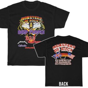 Monsters of Rock 1987 Deep Purple, DIO, Metallica, Ratt, Cinderella, Helloween &amp Pretty Maids Event Shirt