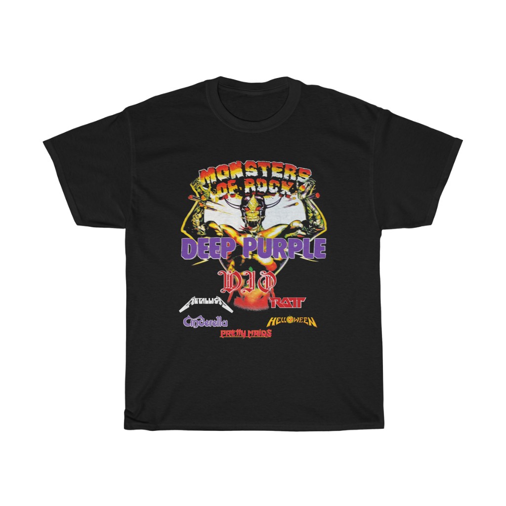 Monsters of Rock 1987 Deep Purple, DIO, Metallica, Ratt, Cinderella, Helloween & Pretty Maids Event Shirt Monsters of Rock 1987 Deep Purple, DIO, Metallica, Ratt, Cinderella, Helloween & Pretty Maids Event Shirt