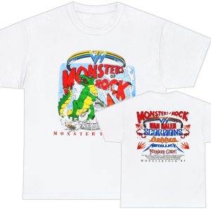 Monsters of Rock 1988 Van Halen Scorpions Dokken Metallica Kingdom Come Tour Shirt