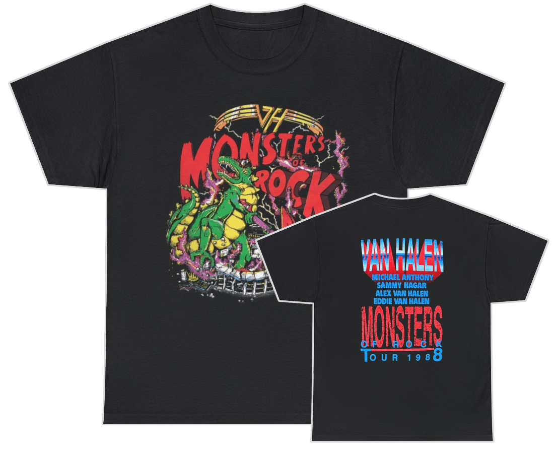 Monsters of Rock 1988 Van Halen Tour Shirt Monsters of Rock 1988 Van Halen Tour Shirt