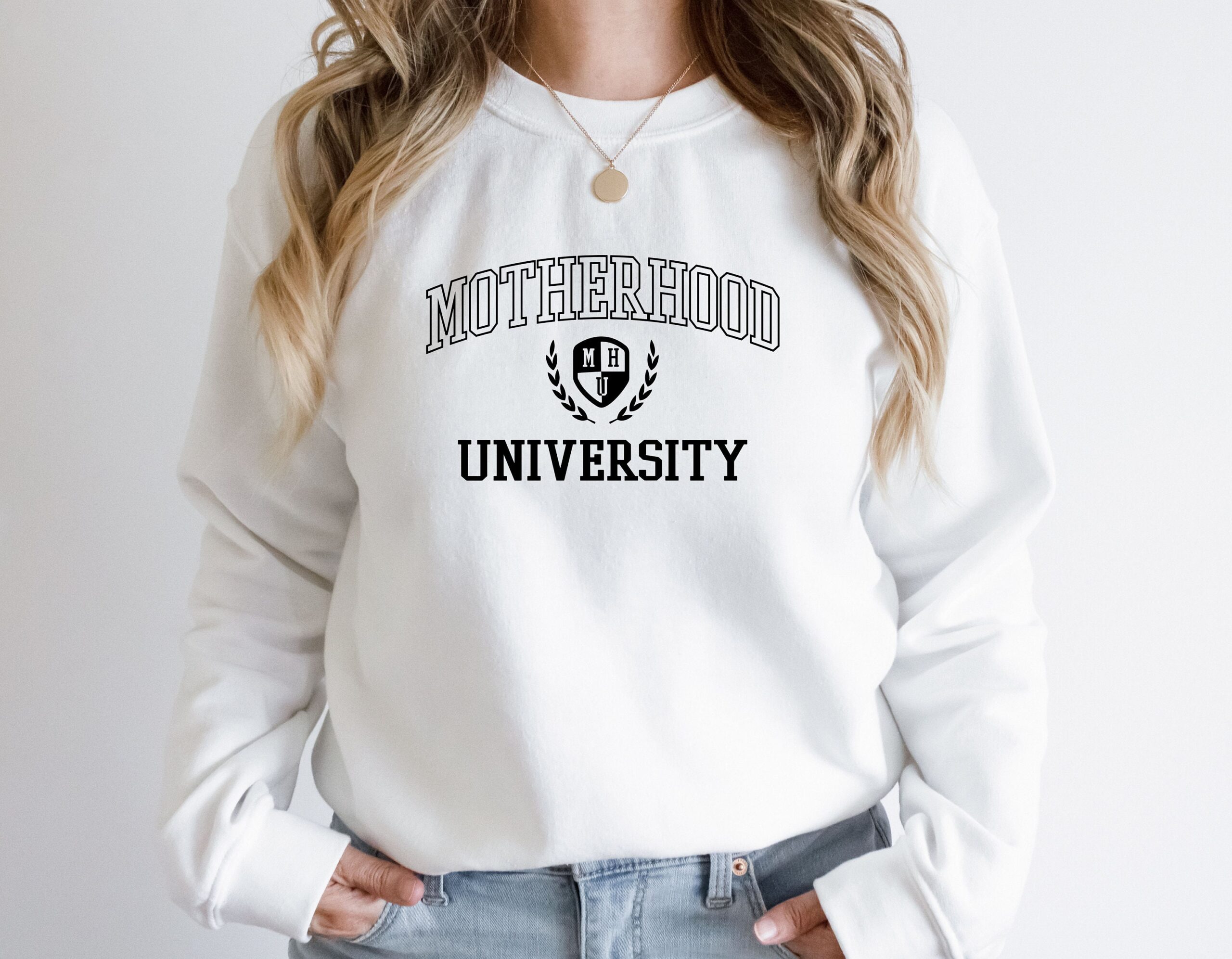 Motherhood University Funny Mom Mother's Day Sweatshirt Motherhood University Funny Mom Mother's Day Sweatshirt