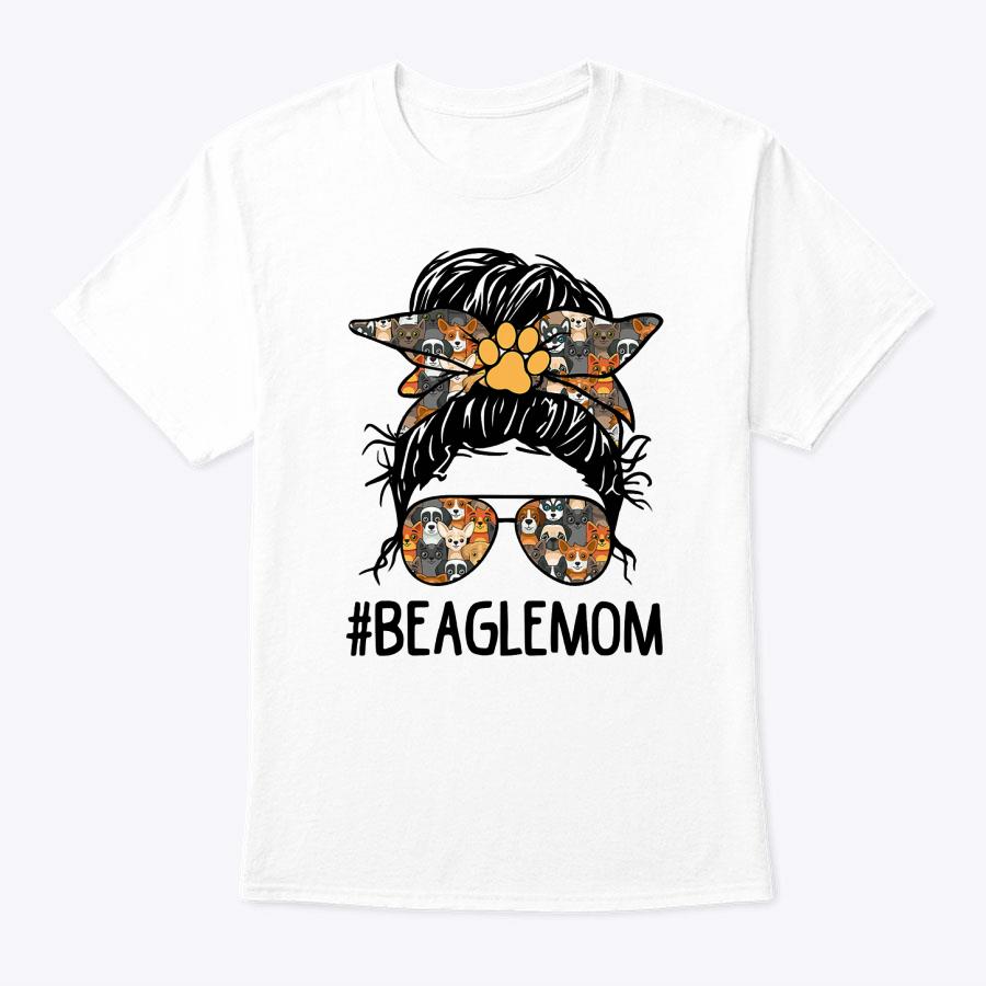 Mother's Day Beagle Mom Messy Bun Hair Dog Mama Pet Owner T-Shirt Mother's Day Beagle Mom Messy Bun Hair Dog Mama Pet Owner T-Shirt