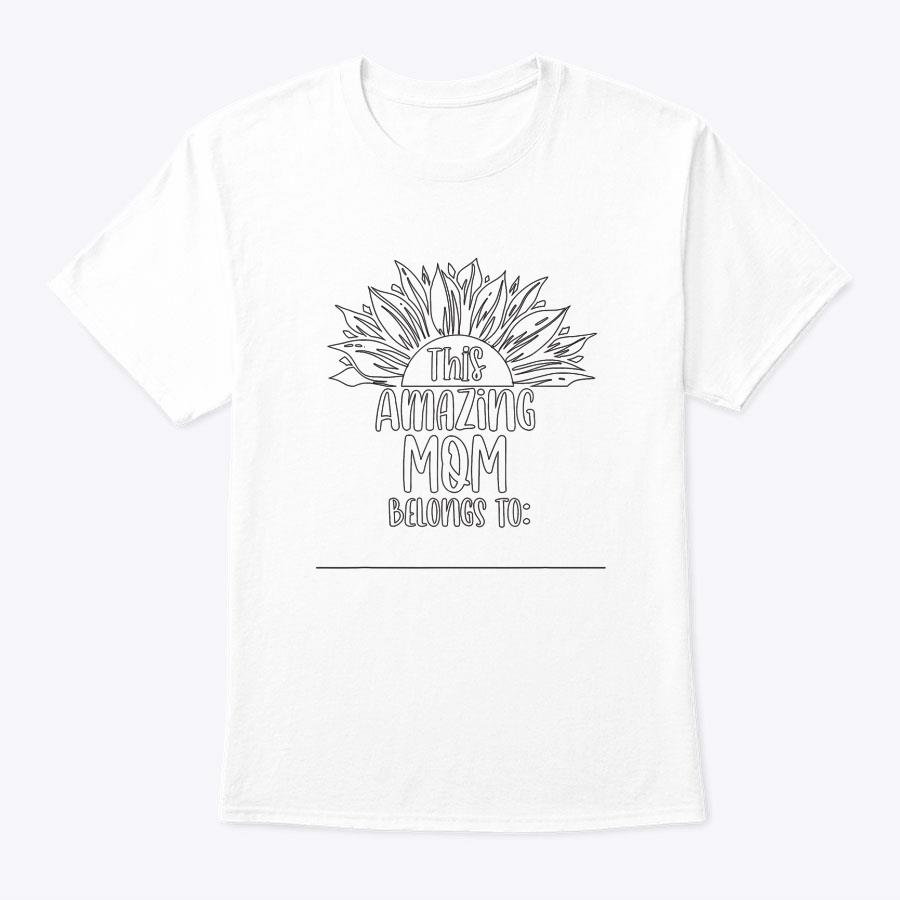 Mother's Day Craft Gift From Kid To Mom Coloring Craft T-Shirt Mother's Day Craft Gift From Kid To Mom Coloring Craft T-Shirt
