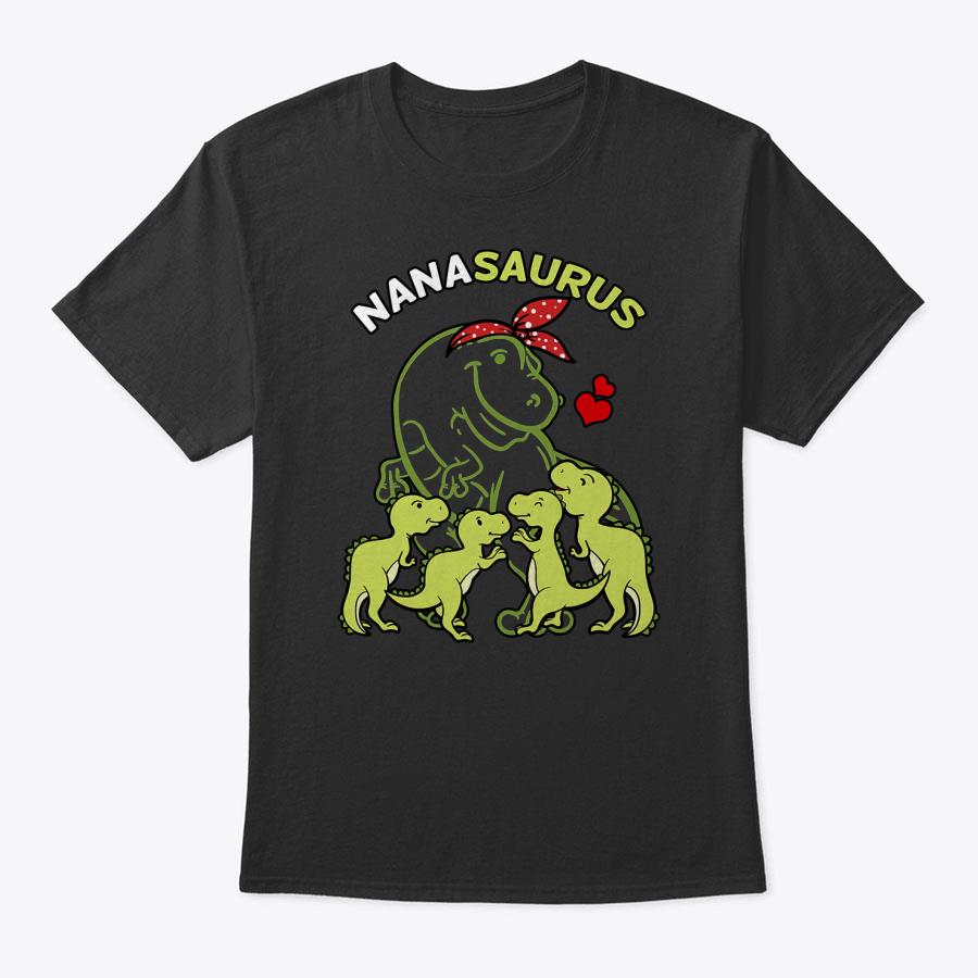 Nanasaurus Nana 4 Kids Dinosaur Mother's Day T-Shirt Nanasaurus Nana 4 Kids Dinosaur Mother's Day T-Shirt
