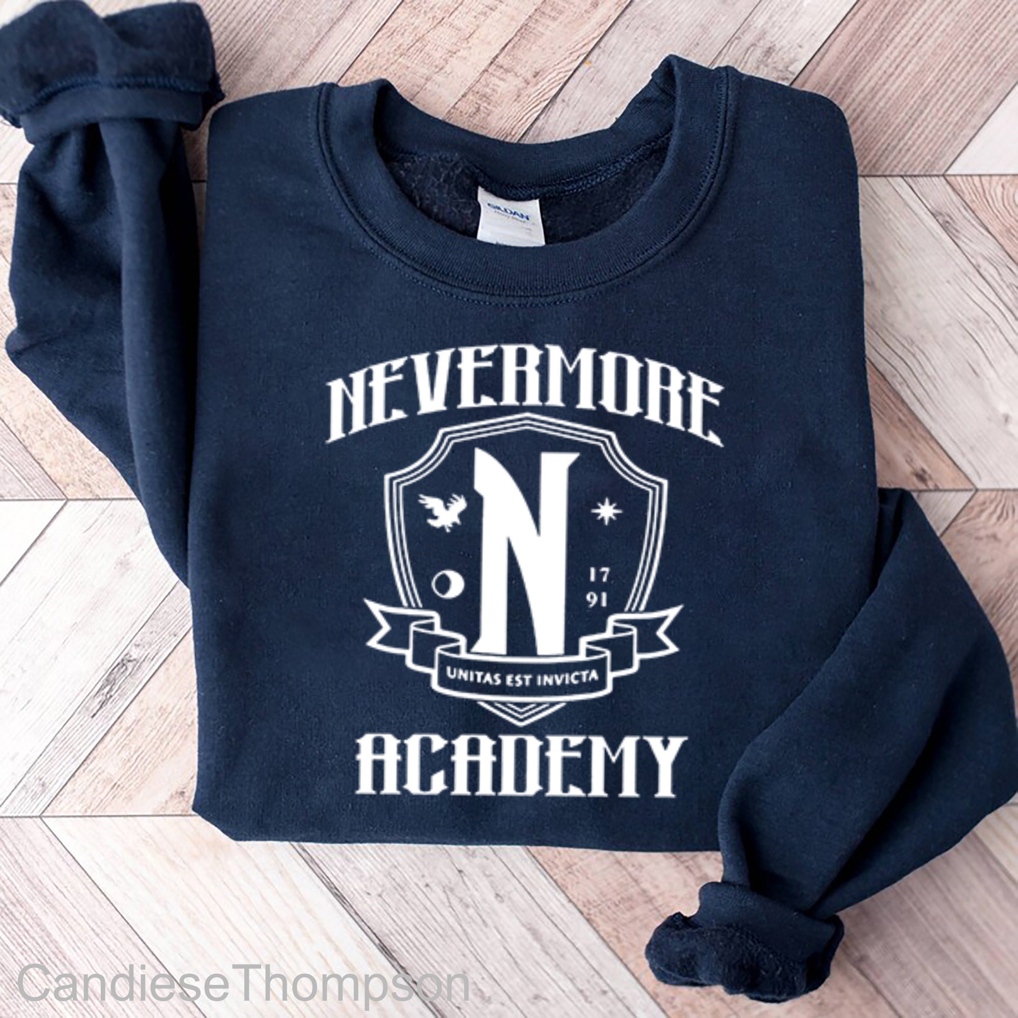 Nevermore Academy Wednesday Addams Retro Movie Sweatshirt T-Shirt Nevermore Academy Wednesday Addams Retro Movie Sweatshirt T-Shirt