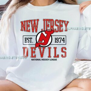 New Jersey Devils Est 1974 Hockey Sweatshirt