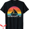 Newport RI T-Shirt Sailing Sunset Sailboat Souvenir Vintage