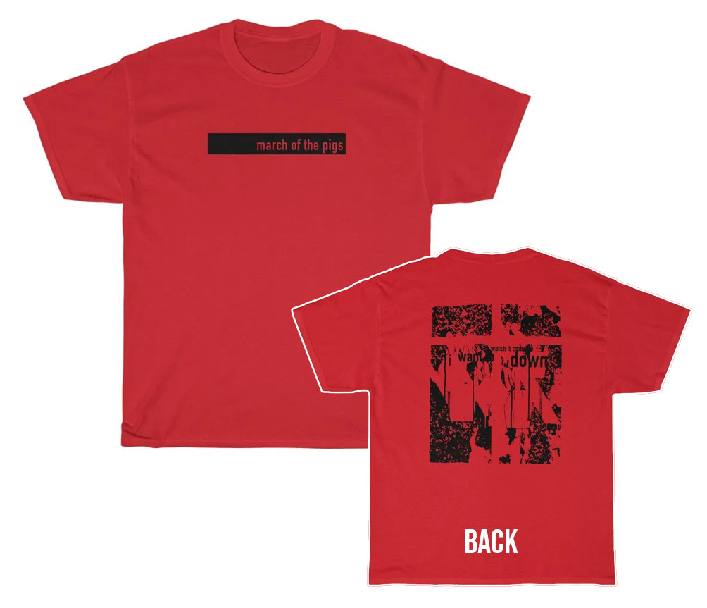 Nine Inch Nails March of the Pigs Lyrics Shirt Nine Inch Nails March of the Pigs Lyrics Shirt
