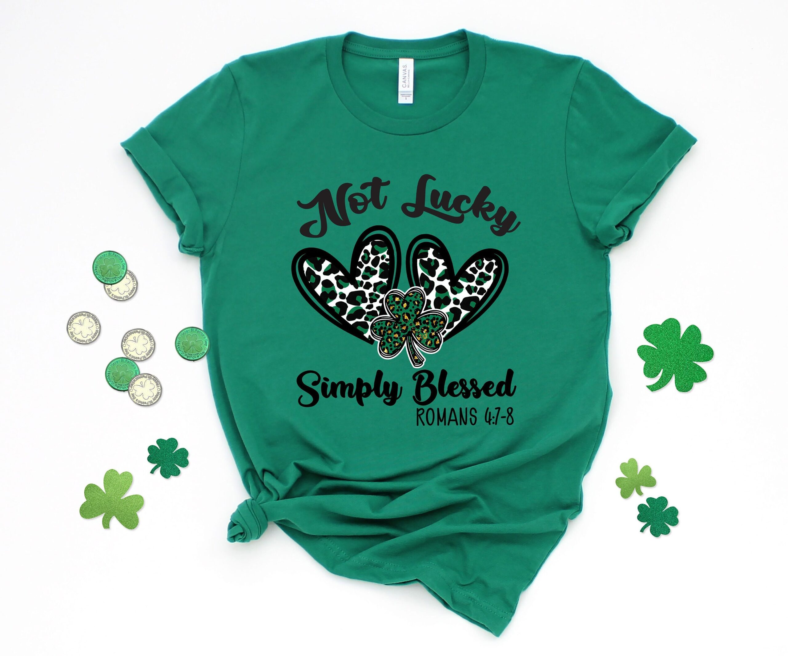 Not Lucky Simply Blessed St Patrick’s Day Christian Shirt Not Lucky Simply Blessed St Patrick’s Day Christian Shirt