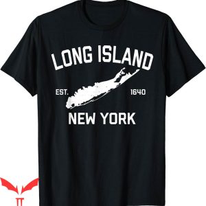 Ny Islanders T-Shirt Long Souvenir Native Long Map