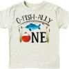 O-Fish-Ally- ONE Boys 1st Birthday Fishing Themed Shirt